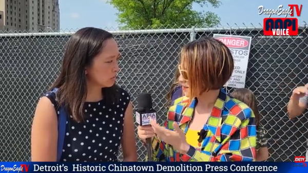 Senator Chang press conference about continued destruction of Detroits historic Chinatown district