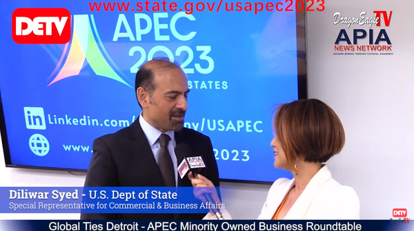 Diliwar Syed message to AAPI business community at APEC Detroit Minority Owned Business Roundtable